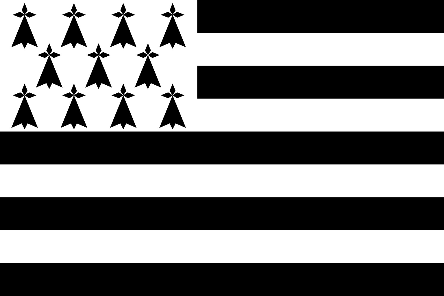 Drapeau breton Gwenn ha Du